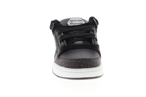 Osiris PXL 1331 2601 Mens Black Leather Lace Up Athletic Skate Shoes