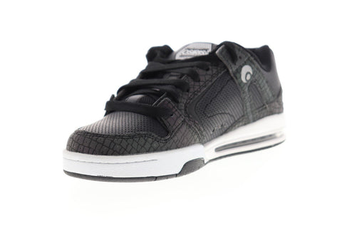 Osiris PXL 1331 2601 Mens Black Leather Lace Up Athletic Skate Shoes