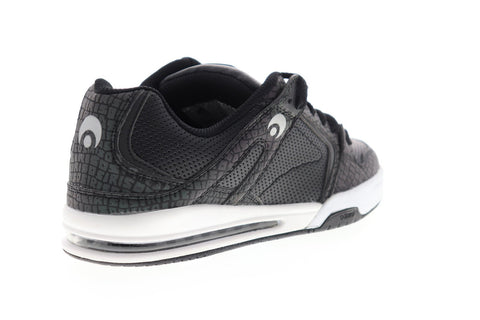 Osiris PXL 1331 2601 Mens Black Leather Lace Up Athletic Skate Shoes