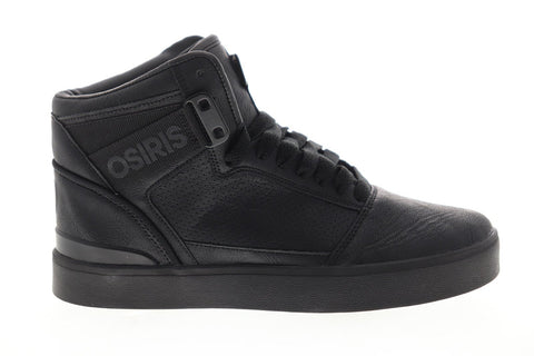 Osiris Cultur 1350 480 Mens Black Leather Lace Up Athletic Skate Shoes