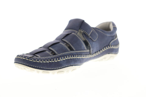 GBX Sentaur 135593 Mens Blue Suede Adjustable Strap Sport Sandals Shoes