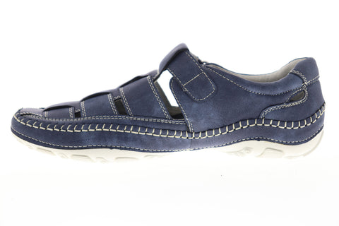 GBX Sentaur 135593 Mens Blue Suede Adjustable Strap Sport Sandals Shoes