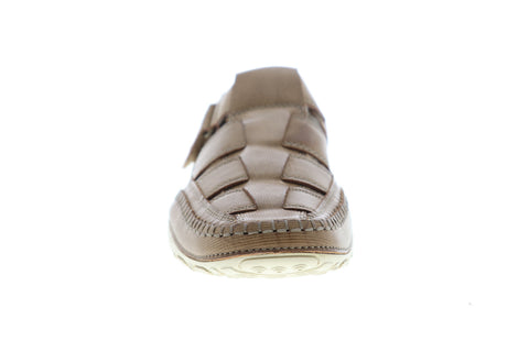 GBX Sentaur 135594-4 Mens Brown Leather Adjustable Strap Sport Sandals Shoes