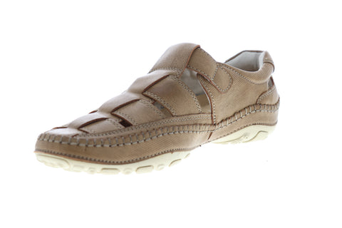 GBX Sentaur 135594-4 Mens Brown Leather Adjustable Strap Sport Sandals Shoes