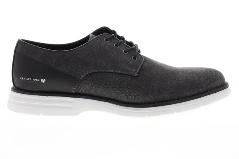 GBX Hammon 137791 Mens Black Canvas Low Top Lace Up Plain Toe Oxfords Shoes