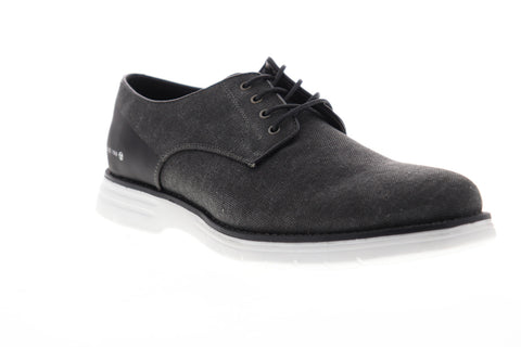 GBX Hammon 137791 Mens Black Canvas Low Top Lace Up Plain Toe Oxfords Shoes