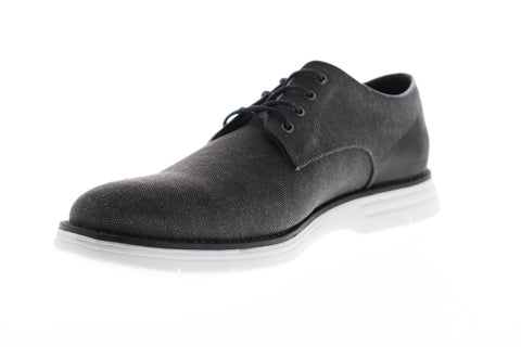 GBX Hammon 137791 Mens Black Canvas Low Top Lace Up Plain Toe Oxfords Shoes