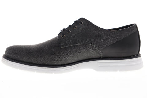 GBX Hammon 137791 Mens Black Canvas Low Top Lace Up Plain Toe Oxfords Shoes
