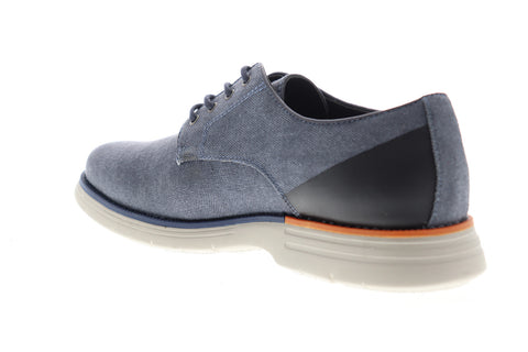 GBX Hammon 137793 Mens Blue Canvas Lace Up Plain Toe Oxfords Shoes