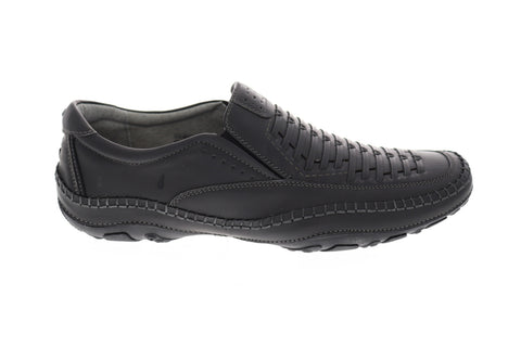GBX Strike 137871 Mens Black Leather Slip On Casual Loafers Shoes