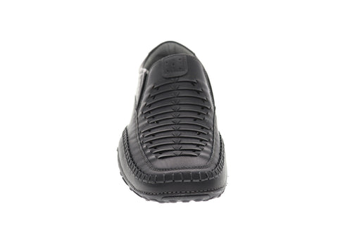 GBX Strike 137871 Mens Black Leather Slip On Casual Loafers Shoes