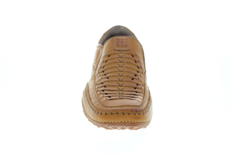 GBX Strike 137874 Mens Tan Brown Leather Slip On Casual Loafers Shoes