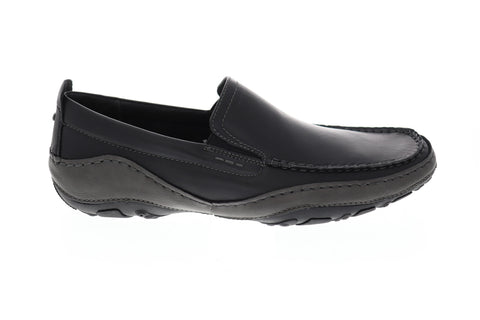 GBX Stark Mens Black Leather Casual Dress Slip On Loafers Shoes
