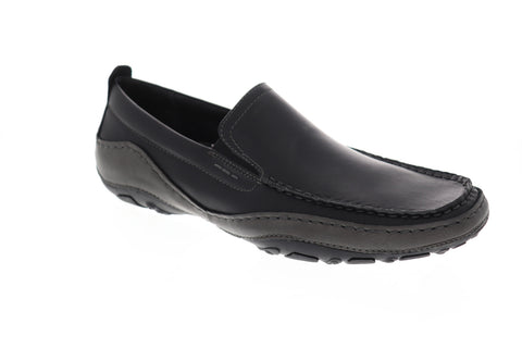 GBX Stark Mens Black Leather Casual Dress Slip On Loafers Shoes