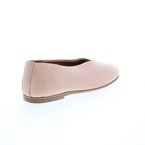 Miz Mooz Etta Womens Pink Leather Slip On Ballet Flats Shoes