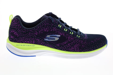 Skechers Ultra Groove 149019 Womens Blue Mesh Lifestyle Sneakers Shoes