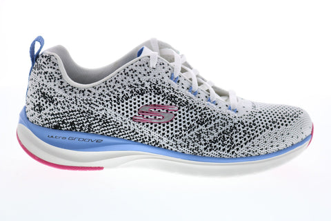 Skechers Ultra Groove 149019 Womens White Mesh Lifestyle Sneakers Shoes