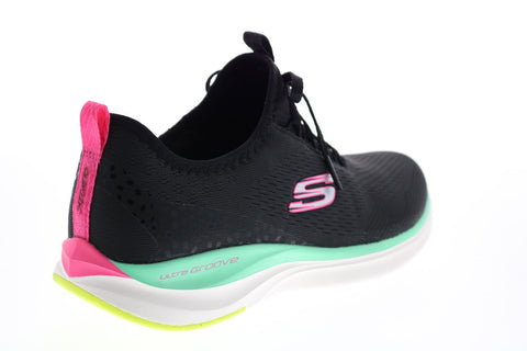 Skechers Ultra Groove Quick Advantage Womens Black Lifestyle Sneakers Shoes
