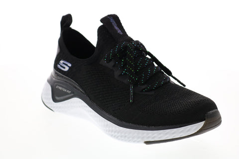 Skechers Solar Fuse Gravity Experience Womens Black Lifestyle Sneakers Shoes