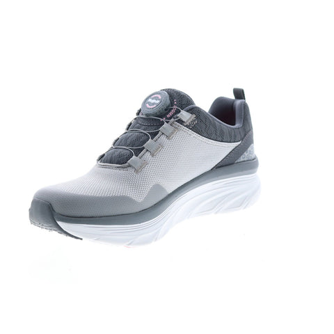Skechers Twist Fit D'Lux Walker New Player Womens Gray Athletic Shoes