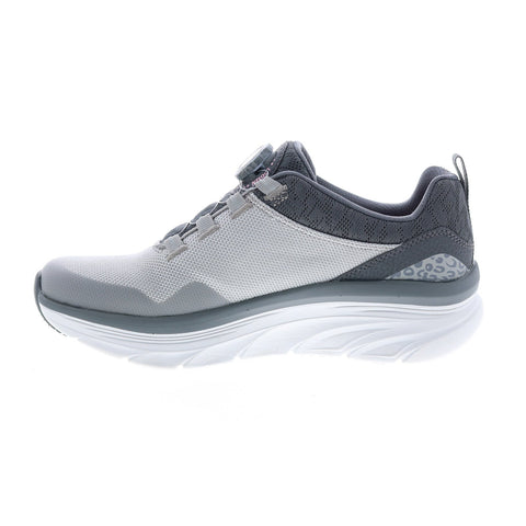 Skechers Twist Fit D'Lux Walker New Player Womens Gray Athletic Shoes