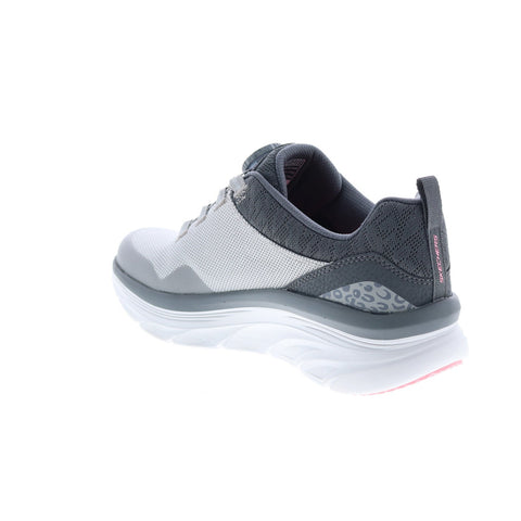 Skechers Twist Fit D'Lux Walker New Player Womens Gray Athletic Shoes