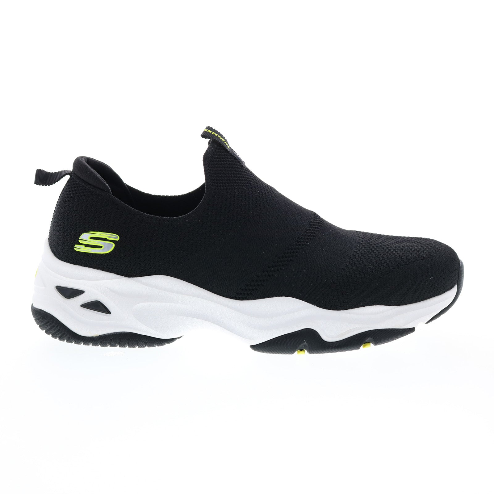 Skechers D'Lites 4.0 Perfect Flow Womens Black Lifestyle Sneakers Shoe ...