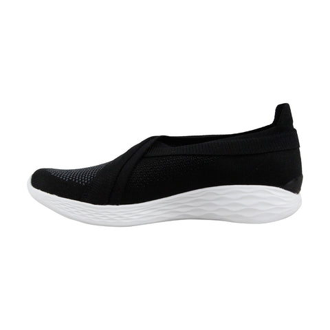 Skechers You Luxe 14955 Black Canvas Low Top Athletic Running Ruze