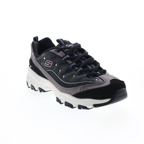 Skechers D'Lites Vibrant Night 149630 Womens Black Synthetic Lifestyle Sneakers Shoes