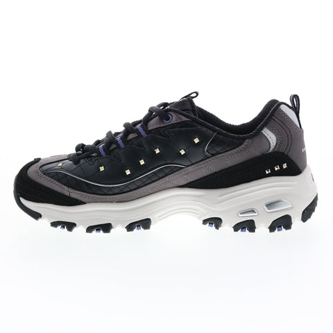 Skechers D'Lites Vibrant Night 149630 Womens Black Synthetic Lifestyle Sneakers Shoes