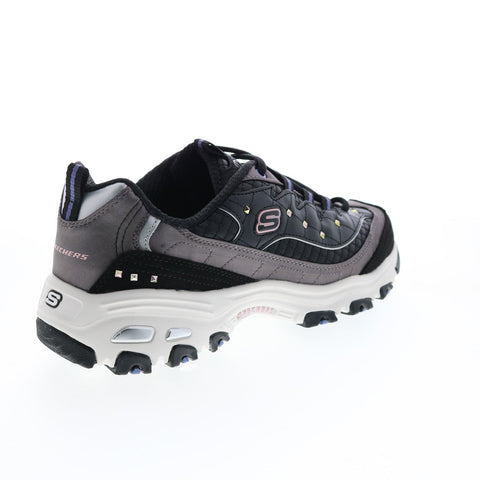 Skechers D'Lites Vibrant Night 149630 Womens Black Synthetic Lifestyle Sneakers Shoes