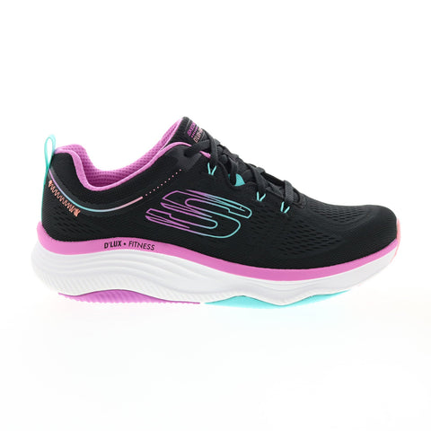 Skechers D'Lux Fitness New Moxie Womens Black Lifestyle Sneakers Shoes