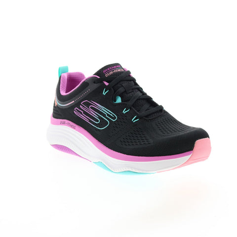 Skechers D'Lux Fitness New Moxie Womens Black Lifestyle Sneakers Shoes