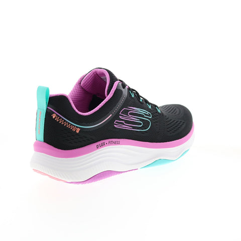 Skechers D'Lux Fitness New Moxie Womens Black Lifestyle Sneakers Shoes