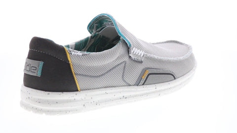 Hey Dude Mikka 150303303 Mens Gray Canvas Loafers Casual Shoes