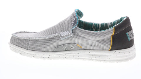 Hey Dude Mikka 150303303 Mens Gray Canvas Loafers Casual Shoes