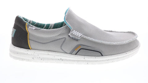 Hey Dude Mikka 150303303 Mens Gray Canvas Loafers Casual Shoes