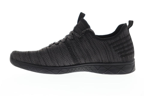 Hey Dude Levante Knit Mens Black Textile Low Top Lace Up Sneakers Shoes