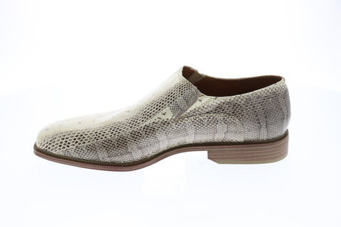 Giorgio Brutini Felix Mens Beige Leather Casual Dress Slip On Loafers Shoes