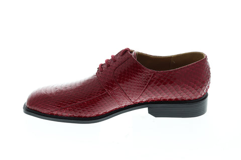 Giorgio Brutini Slaton Mens Red Leather Casual Dress Lace Up Oxfords Shoes