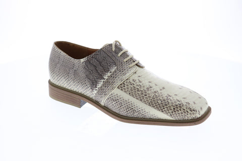 Giorgio Brutini Slaton Mens Beige Leather Casual Dress Oxfords Shoes
