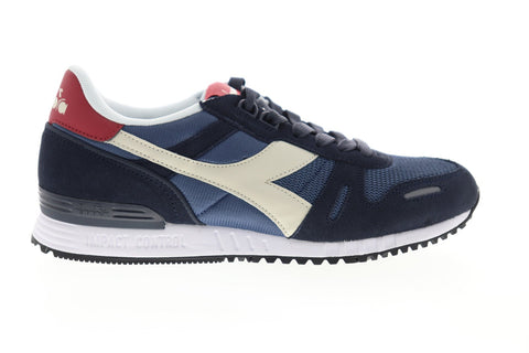 Diadora Titan II 158623-C7655 Mens Blue Suede Lace Up Low Top Sneakers Shoes