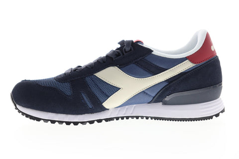 Diadora Titan II 158623-C7655 Mens Blue Suede Lace Up Low Top Sneakers Shoes