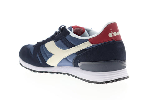Diadora Titan II 158623-C7655 Mens Blue Suede Lace Up Low Top Sneakers Shoes