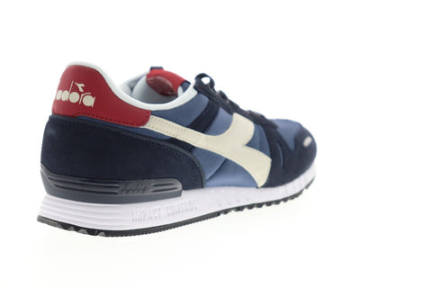 Diadora Titan II 158623-C7655 Mens Blue Suede Lace Up Low Top Sneakers Shoes
