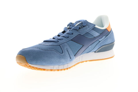 Diadora Titan II 158623-C7686 Mens Blue Suede Lace Up Low Top Sneakers Shoes