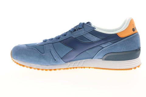 Diadora Titan II 158623-C7686 Mens Blue Suede Lace Up Low Top Sneakers Shoes