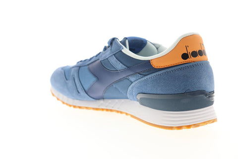 Diadora Titan II 158623-C7686 Mens Blue Suede Lace Up Low Top Sneakers Shoes