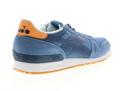 Diadora Titan II 158623-C7686 Mens Blue Suede Lace Up Low Top Sneakers Shoes