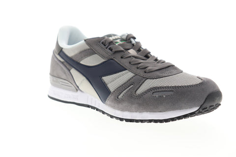 Diadora Titan II 158623-C8240 Mens Gray Suede Lace Up Low Top Sneakers Shoes